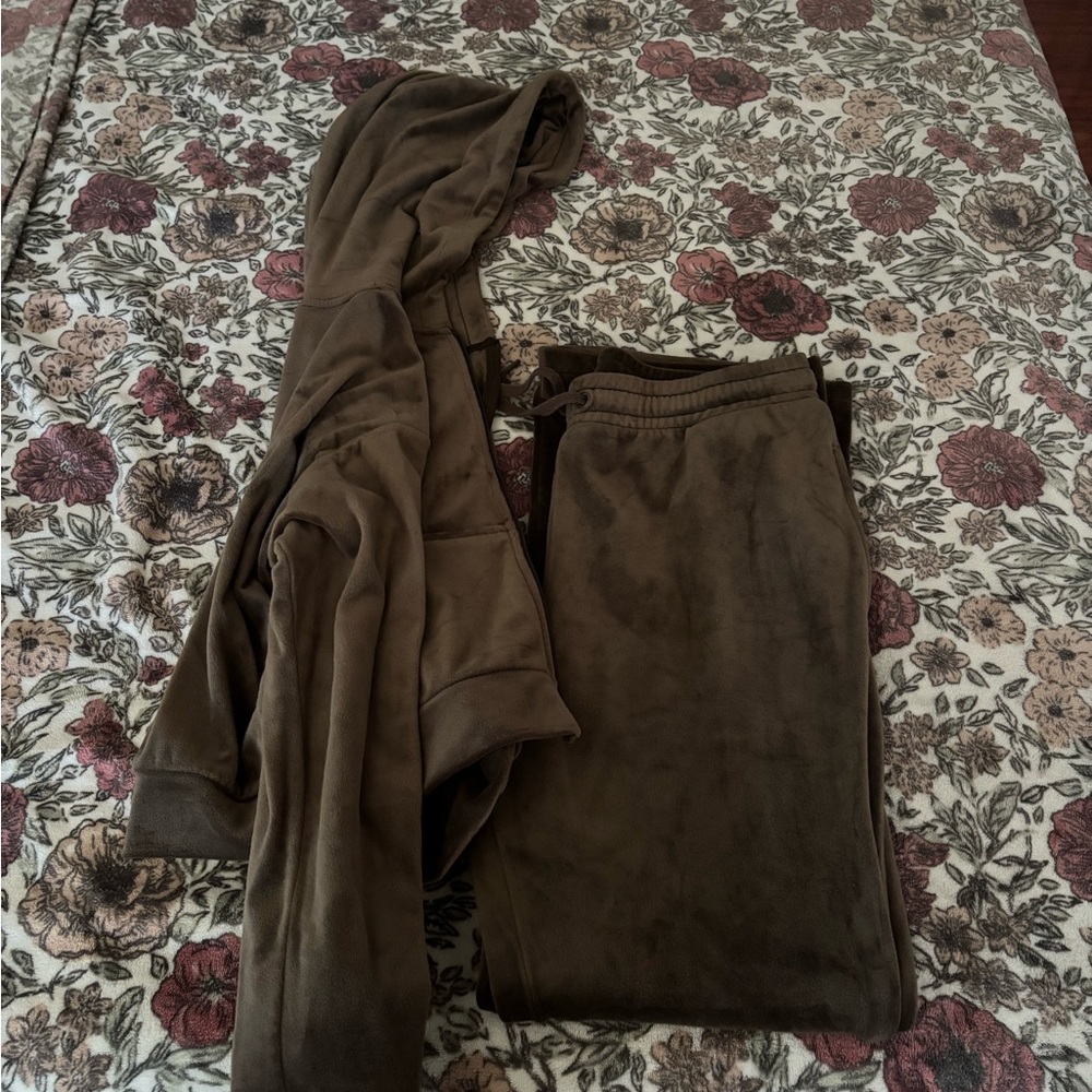 H&M Olive Green Hoodie and Joggers Set